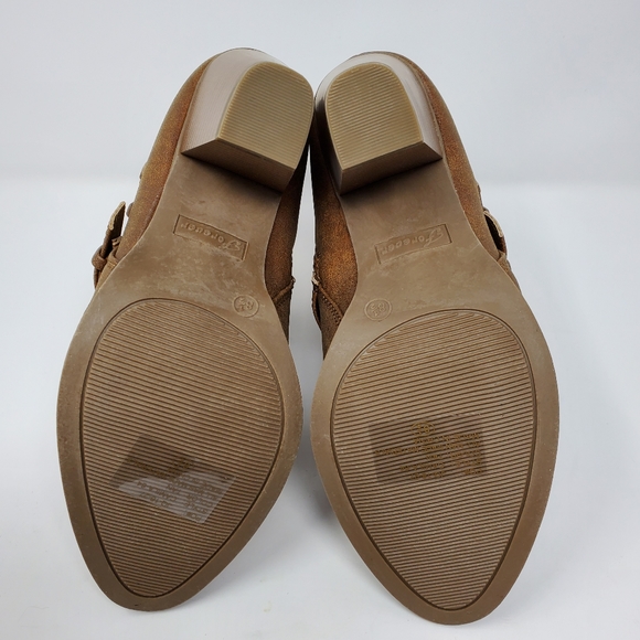NWOT Forever Camila-64 Tan Ankle Booties - Picture 8 of 9